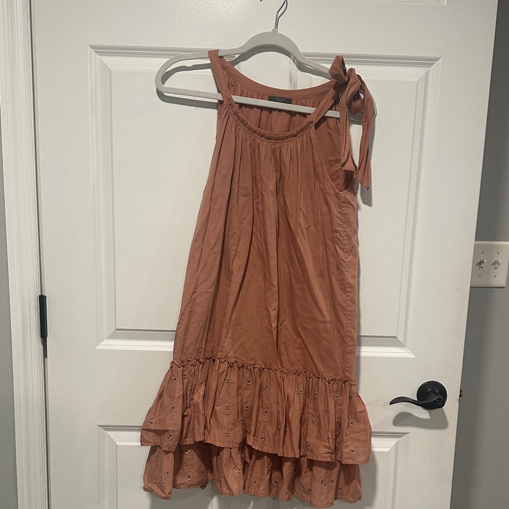 Elegant Women's Dress in Rust